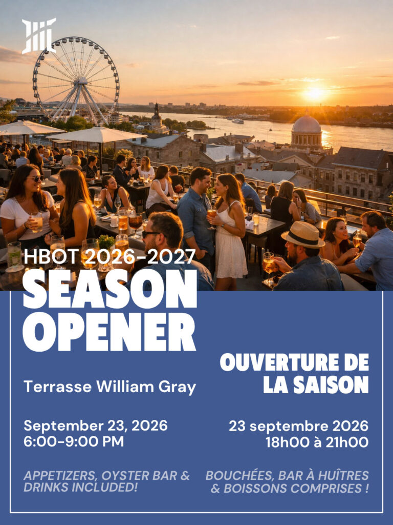 Hbot 2026-2027 season opener. Terrasse william gray, september 23, 2026, 6-9pm.